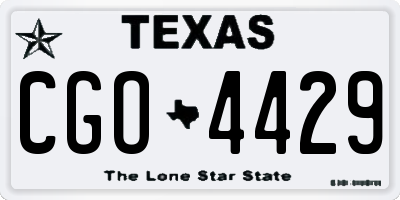 TX license plate CGO4429