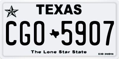 TX license plate CGO5907