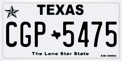 TX license plate CGP5475