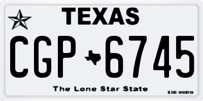 TX license plate CGP6745