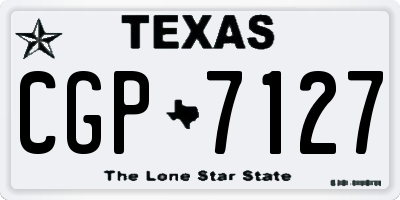 TX license plate CGP7127