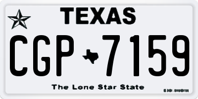 TX license plate CGP7159