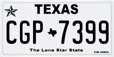TX license plate CGP7399