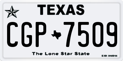 TX license plate CGP7509