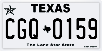 TX license plate CGQ0159