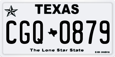 TX license plate CGQ0879