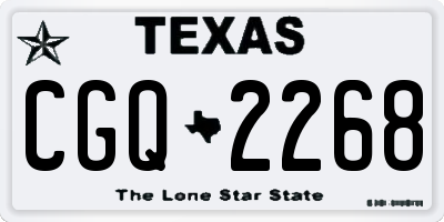 TX license plate CGQ2268