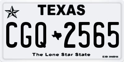 TX license plate CGQ2565
