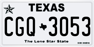 TX license plate CGQ3053