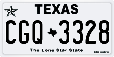 TX license plate CGQ3328