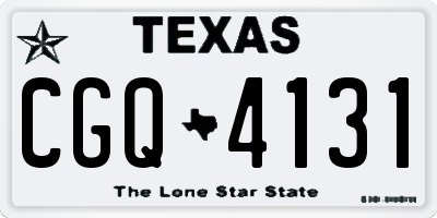 TX license plate CGQ4131