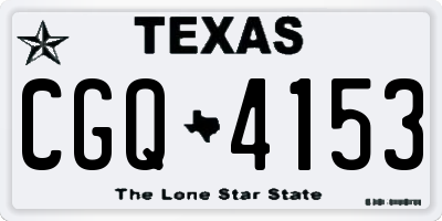 TX license plate CGQ4153