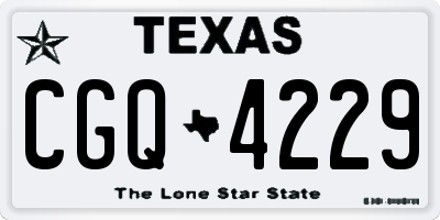 TX license plate CGQ4229