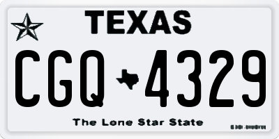 TX license plate CGQ4329