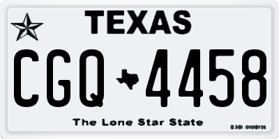 TX license plate CGQ4458
