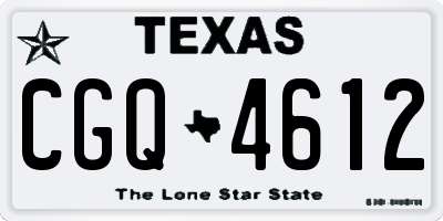 TX license plate CGQ4612