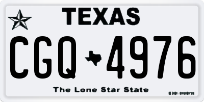 TX license plate CGQ4976