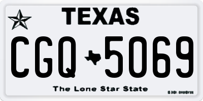 TX license plate CGQ5069