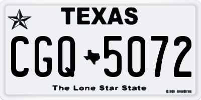 TX license plate CGQ5072