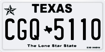 TX license plate CGQ5110