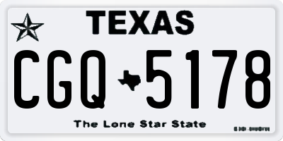 TX license plate CGQ5178