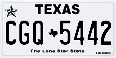 TX license plate CGQ5442