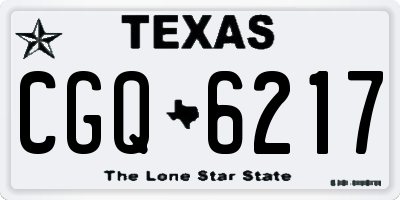 TX license plate CGQ6217