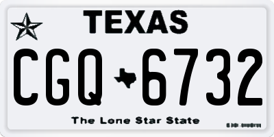 TX license plate CGQ6732