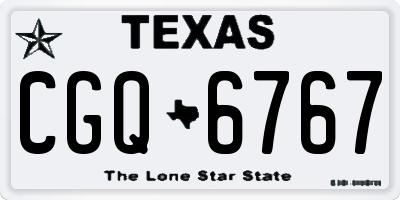TX license plate CGQ6767