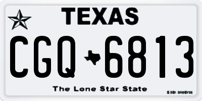 TX license plate CGQ6813