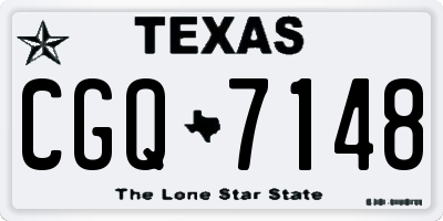 TX license plate CGQ7148