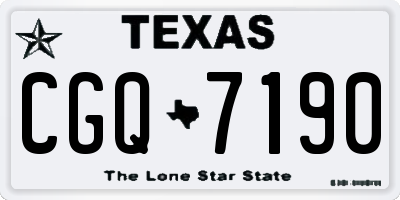 TX license plate CGQ7190