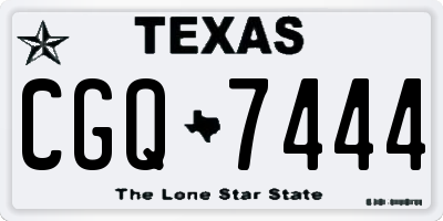 TX license plate CGQ7444