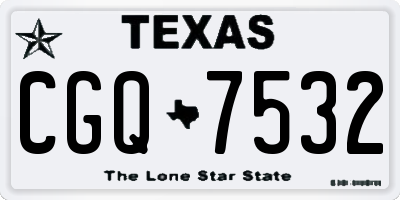 TX license plate CGQ7532