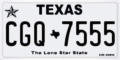 TX license plate CGQ7555