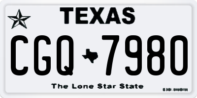TX license plate CGQ7980