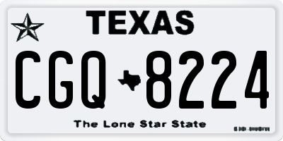 TX license plate CGQ8224