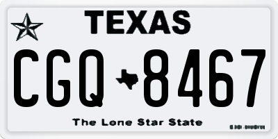 TX license plate CGQ8467