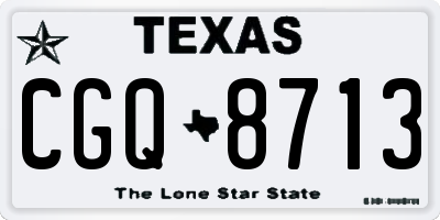 TX license plate CGQ8713