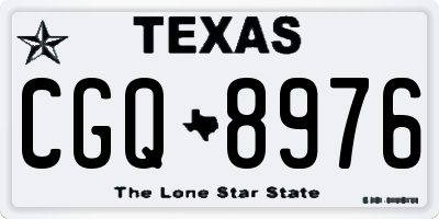 TX license plate CGQ8976