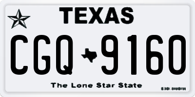 TX license plate CGQ9160