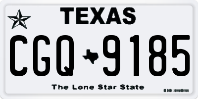 TX license plate CGQ9185