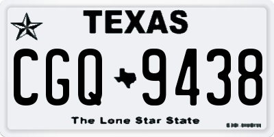 TX license plate CGQ9438