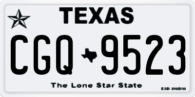 TX license plate CGQ9523