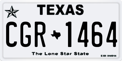 TX license plate CGR1464