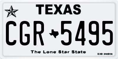 TX license plate CGR5495