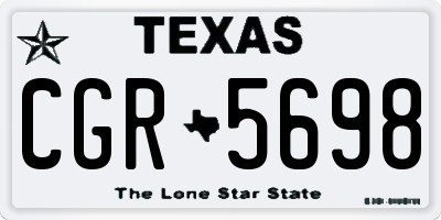 TX license plate CGR5698
