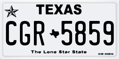 TX license plate CGR5859