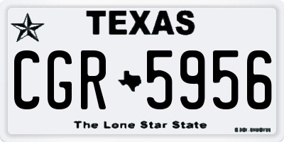 TX license plate CGR5956