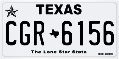 TX license plate CGR6156